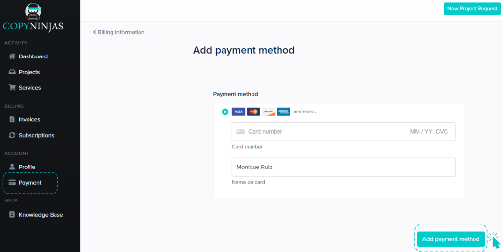 how-do-i-update-my-payment-method-copyninjas-io